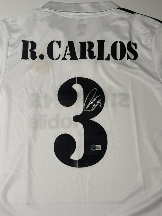 Roberto Carlos signed Real Madrid jersey